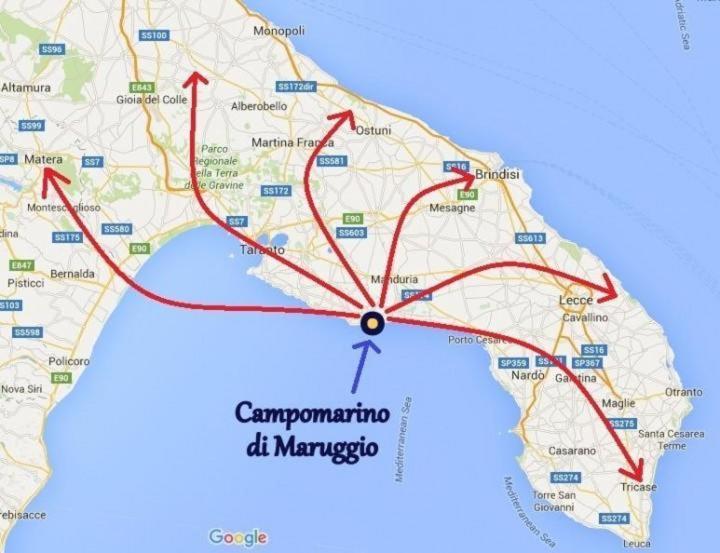 Casa Gialla Mare Del Salento 玛鲁吉奥 外观 照片